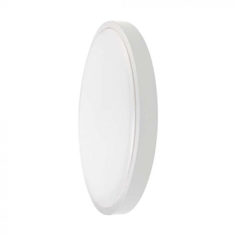V-Tac – Plafonnier LED rond 18W blanc chaud 3000K IP44 – Design moderne pour couloirs et salles de bains – 76151 - vt-8618
