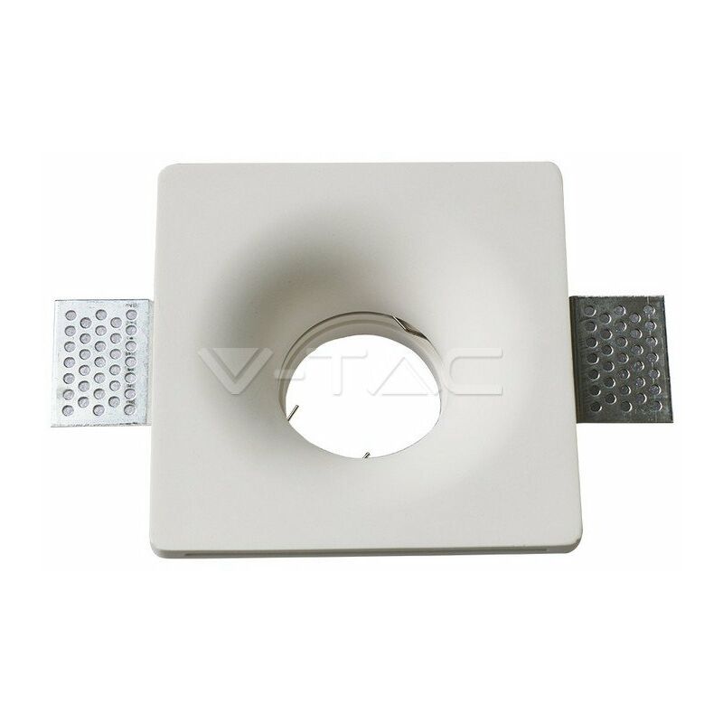 Image of V-tac portafaretto in gesso da incasso faretti led GU10 MR16 rotondo quadrato quadrato 3674