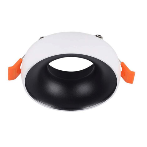 V-TAC Portafaretto LED da Incasso GU10 Rotondo Riflettore Nero con Supporto Inclinato