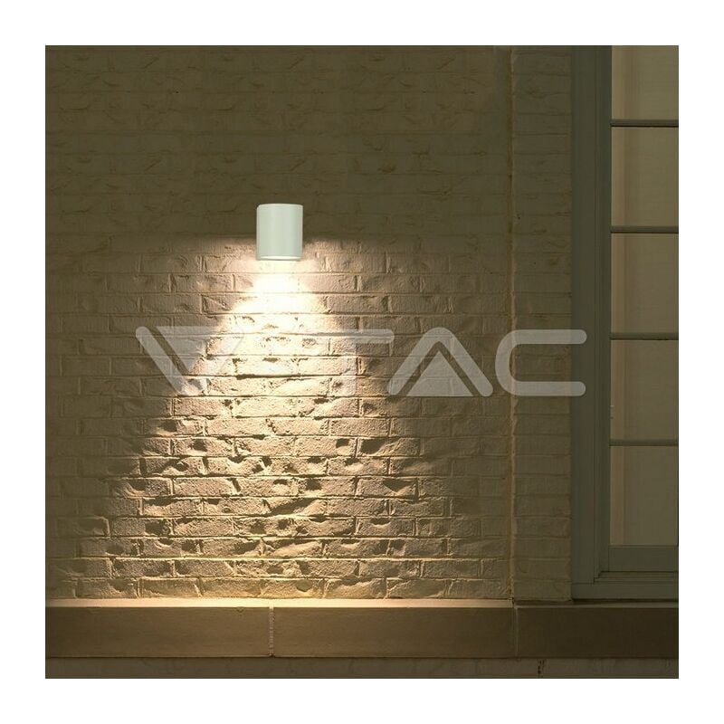 Image of Faretto Rotondo Wall Sleek Wall Fitting Corpo Bianco 1 Way Gu10 Ip44 V-Tac