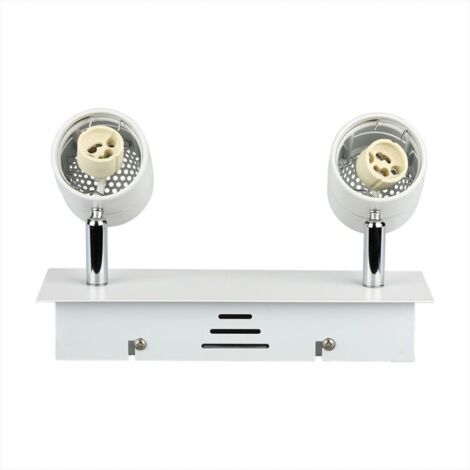 V-TAC Portafaretto LED Doppio da Incasso 2GU10 Colore Bianco Orientabile