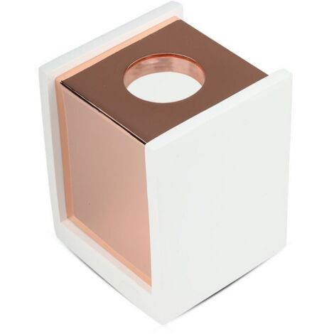 V-TAC Portafaretto LED Montaggio a Plafone Quadrato GU10 Corpo in Gesso Base Rosa Dorato