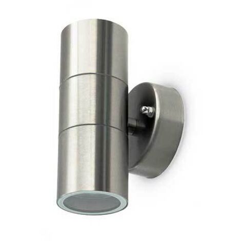 V-TAC Portalampada da muro led acciaio inossidabile applique 2xGU10 Grigio satinato IP44 sku 7500
