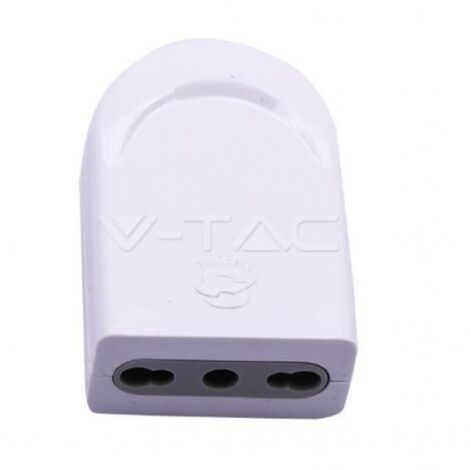 V-tac presa 10/16a bipasso 2p&43t 8728