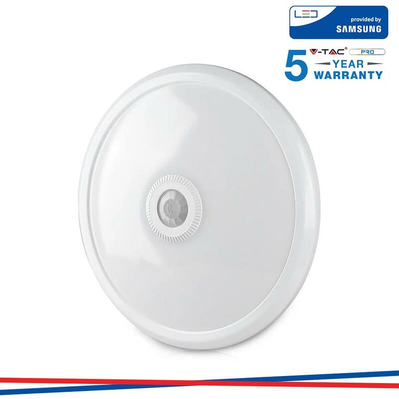 V-tac - led plafoniera - samsung chip 12W sensore 3000K - Luce calda