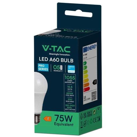 V-TAC PRO VT-211 Ampoule Led E27 10.5W puce Samsung SMD A58 blanc froid 6400K - SKU 21179