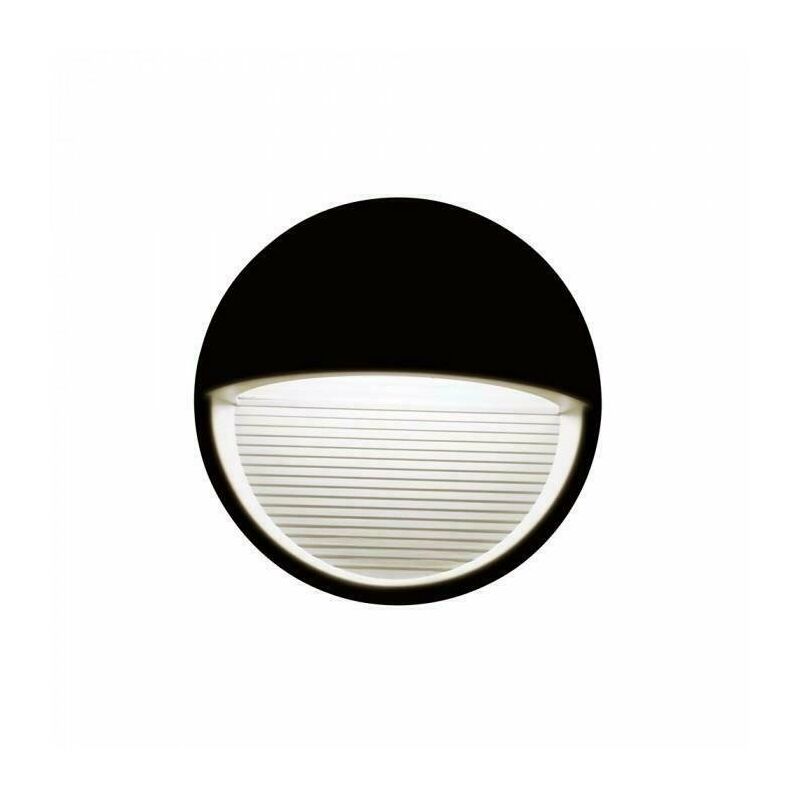 Image of 3W faretto incasso led luce scale corpo nero rotondo bianco naturale 4000K - Luce naturale