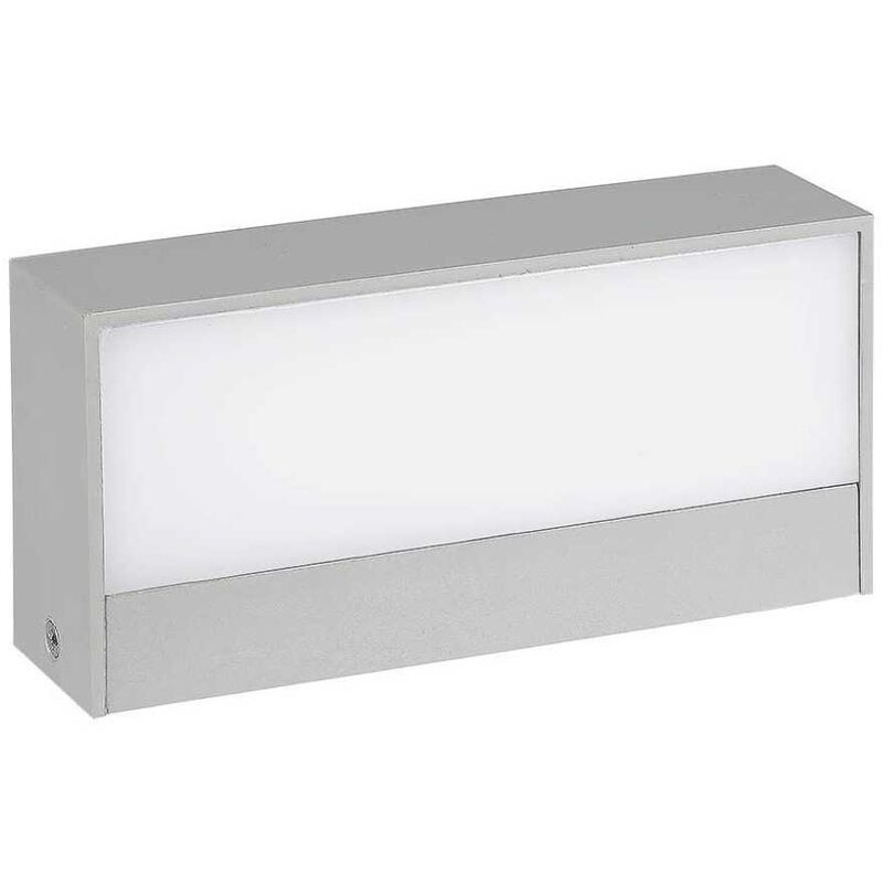 Image of V-tac VT-8056 Lampada led da parete rettangolare 9W colore grigio doppio fascio luminoso da muro esterno IP65 luce bianco freddo 6400k sku 218241