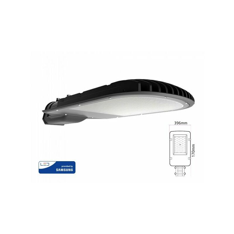 Image of Lampione Stradale Led 50W Chip Samsung 4000K Street Lamp Per Strada Giardino Villa SKU-21539