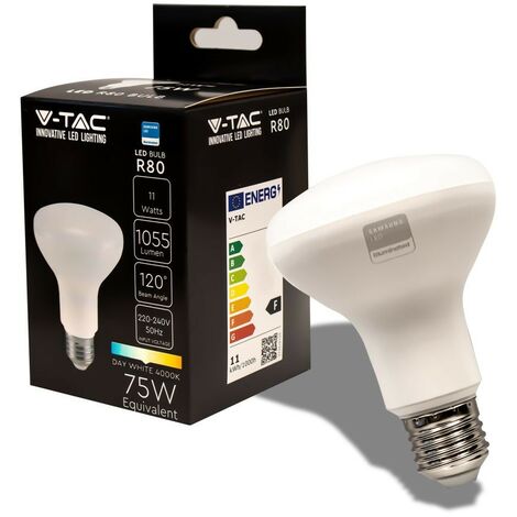 V-TAC PRO VT-280 Lampadina led E27 R80 11W faretto chip Samsung SMD bianco naturale 4000K - SKU 21136