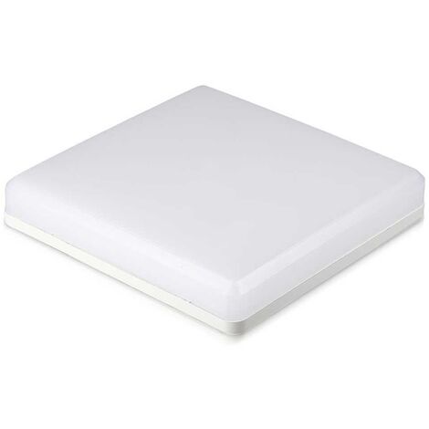 V-TAC PRO VT-8033 Plafonnier LED carré 15W blanc 110lm/w lumière chaude 3000K IP44 IK08 - sku 2113909