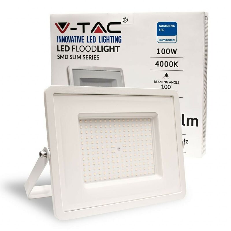 Image of Pro VT-100 faro led floodlight 100W smd slim IP65 chip samsung bianco Bianco Freddo - V-tac