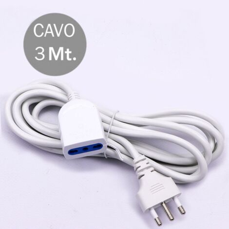V-TAC Prolunga 3m con Spina 16A e Presa 10/16A Colore Bianco