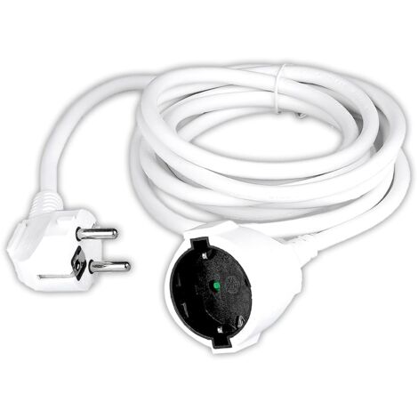 V-TAC Prolunga Elettrica Presa Schuko Spina Schuko da 3 Metri - Prolunga Cavo Elettrico per Casa, Ufficio, Negozio, Lavoro - Super Resistente - Carico Massimo 3680W