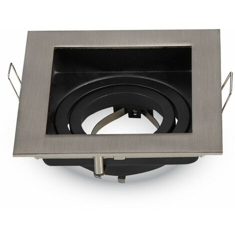 V-TAC Quadratische Einbau-LED-Strahlerfassung GU10 und GU5.3 (MR16) Satiniert Einstellbar