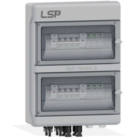 V-TAC Quadro di campo DC a 2 Stringhe e 2 MPPT 1000VDC 16A IP65 centralino 18 Moduli LSP - 11951