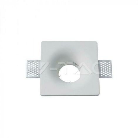 V-tac reflector cuadrado empotrado de yeso gu10 ip20 blanco vt-859sq 3696