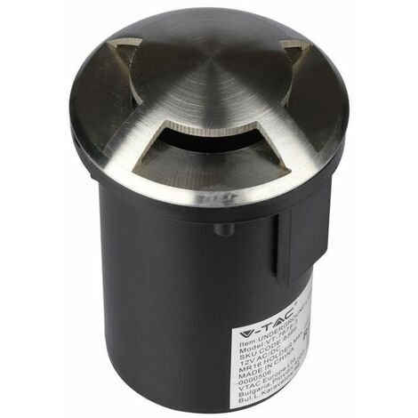 V-TAC Runde begehbare Bodenlampenfassung MR16 3 Lichtstrahlen IP65