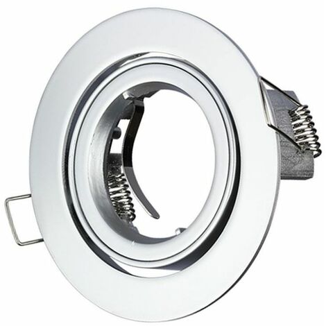 V-TAC Runder LED-Einbaustrahlerhalter GU10 und GU5.3 (MR16) Farbe Grau Einstellbar