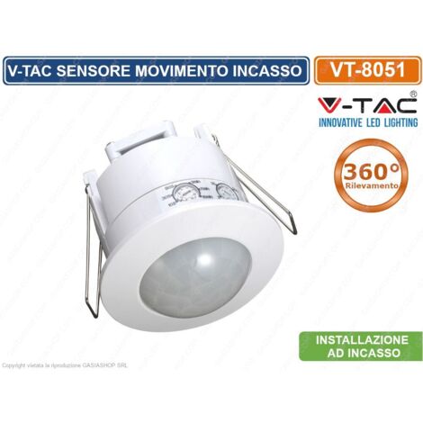 V-tac sensore di movimento led 300w colore bianco vt-8051 1356