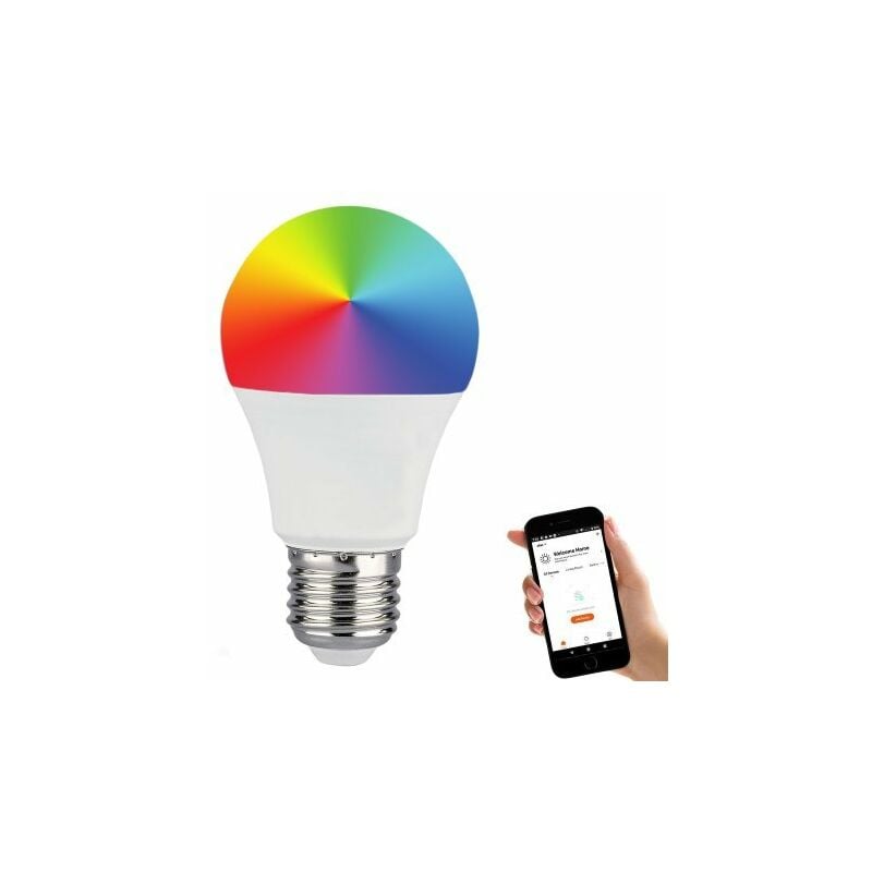 Image of Smart Lampada Led Bulb E27 A60 10W WiFi rgb cct Dimmerabile app Compatible Amazon Alexa Google Home SKU-2751 - V-tac