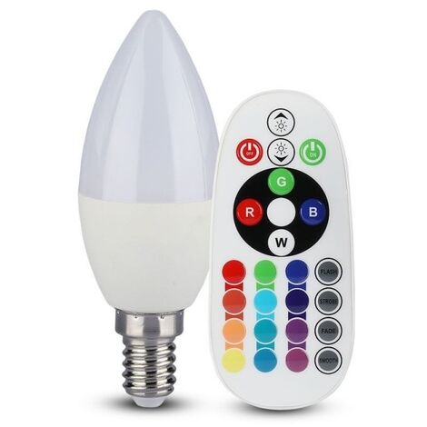 LAMPADINA LED GU10 5.5W FARETTO SPOTLIGHT SMD 2IN1 RGB+W DIMMERABILE CON  TELECOMANDO V-TAC SMART VT-2244