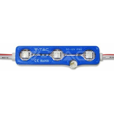 V-TAC SMD5050 LED-Modul 0,72 W 100 lm/W 12 V 3 blaue LEDs IP65 Lötdrähte