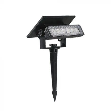 V-TAC Solar Gartenleuchte - IP65 Wasserdicht - Schwarz - 80 Lumen - 3000K