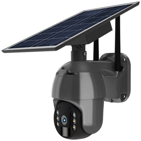 V-TAC Solarpanel-Überwachungskamera HD WiFi Einstellbar Farbe Schwarz