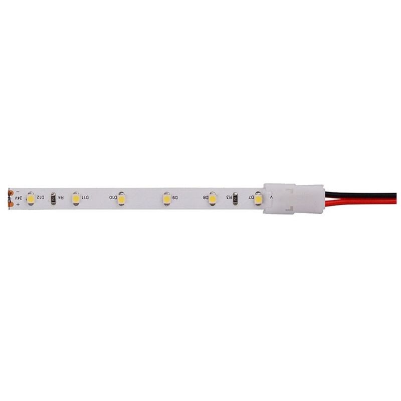 V-tac - Anschluss für flexible LED-Streifen mit 10 mm Breite, mit 2-poliger Schnellkupplung und Lötkabeln