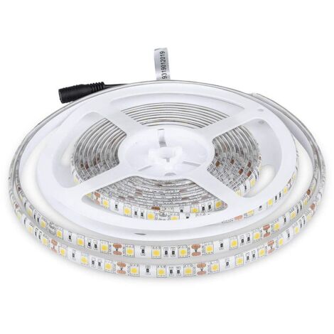 V-TAC STRISCIA LED 5050 IMPERMEABILE MONOCOLORE 300 LED BOBINA DA 5 METRI IP65 - SKU 2149 2150 2148 - Colore Luce: Bianco Naturale