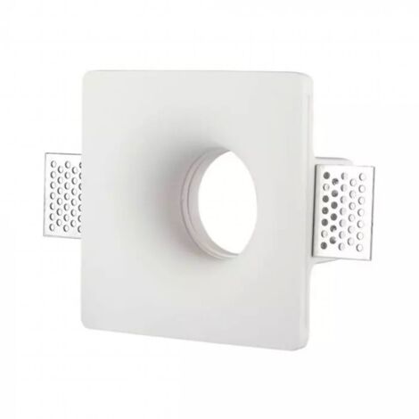 V-Tac – Support de spot LED carré GU10 – Montage plafond – Plâtre blanc – Dimensions 120x120x45mm – 3674 - vt-714