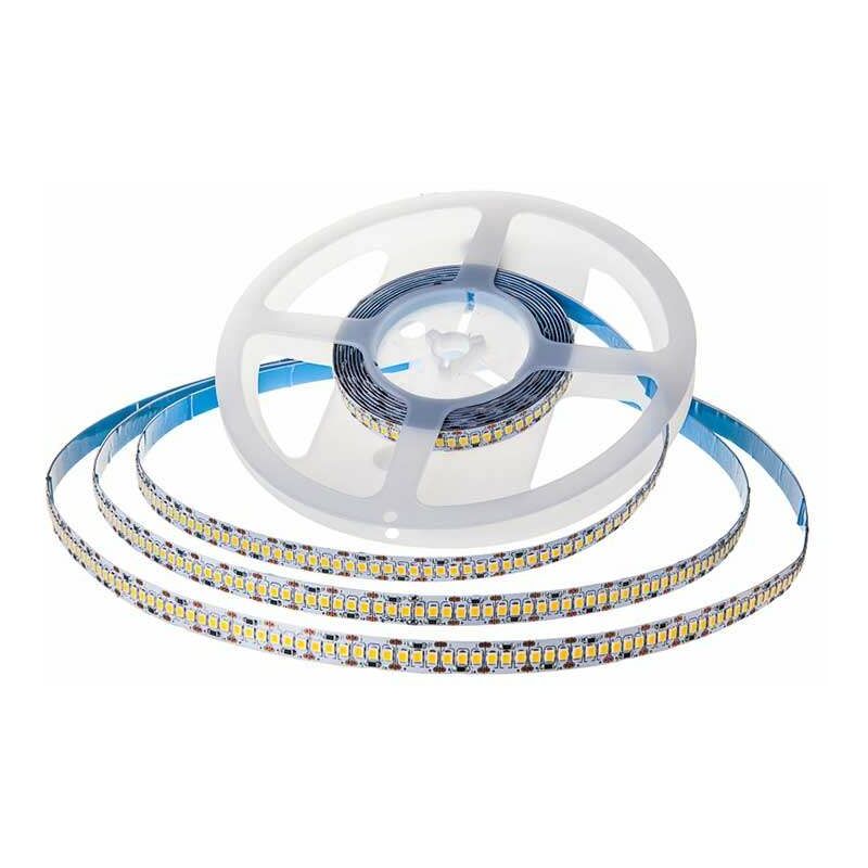 

Tira led SMD2835 High Lumen 18W/m 240 leds/m 12V IP20 5 metros Temperatura de color - 3000K Blanco cálido