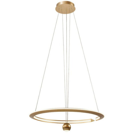 V-TAC Verstellbare 46W 6201200mm Runde LED Pendelleuchte, Warmweiß Gold