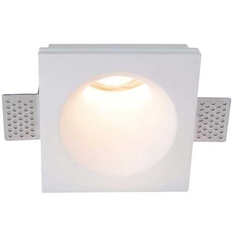 V-TAC VT-11009 portafaretto led in gesso faretto da incasso quadrato GU10 colore bianco luce soffusa obliqua sku 6772