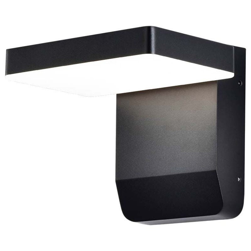 V-TAC Lampe murale carrée LED 17W 150LM/W Couleur Noir 3000K IP65