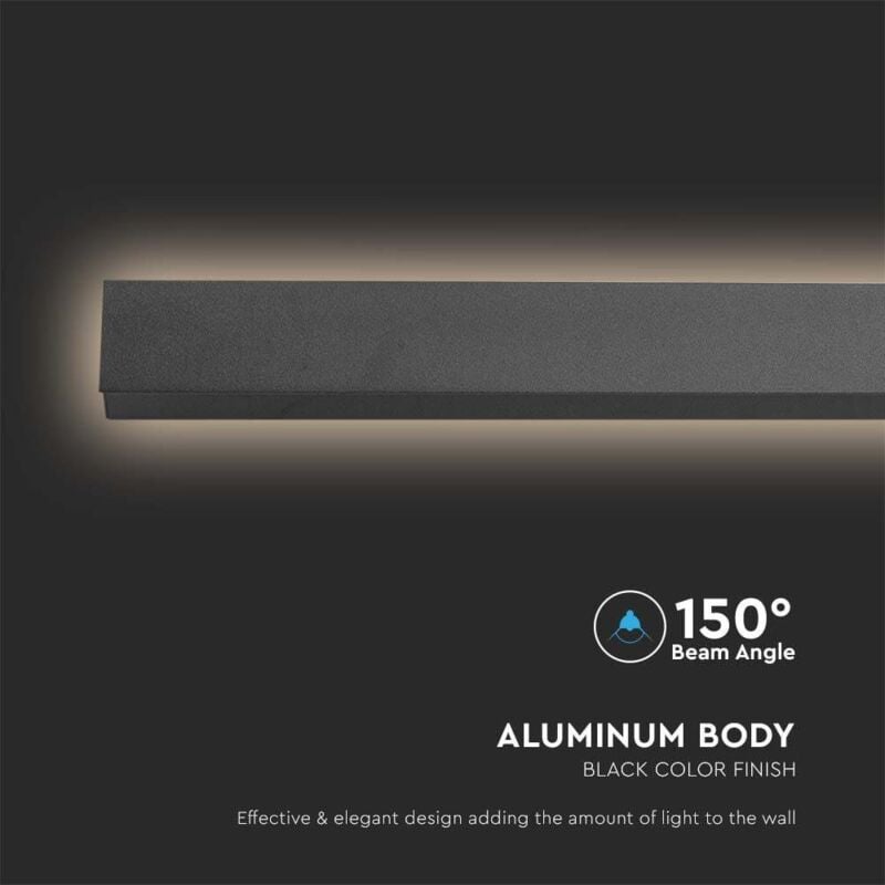 Applique moderne led - IP65 - Corps anthracite - 16W- 2035 Lumens - 3000K