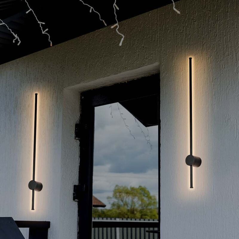 V-tac - Applique led moderne - IP65 - Corps noir - 12W - 1590 Lumens - 4000K