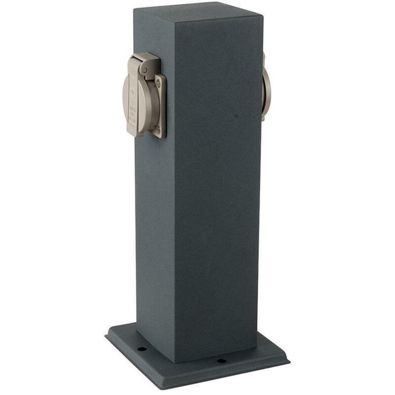 Adaptateurs et prises 2 voies Prises de jardin IP44 Gris foncé
