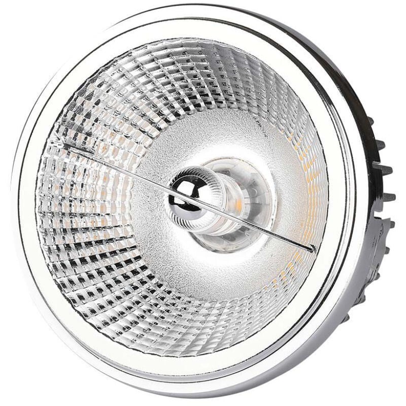 Spot led AR111 20W avec réflecteurs interchangeables (20°-40°) Couleur Argent 6400K
