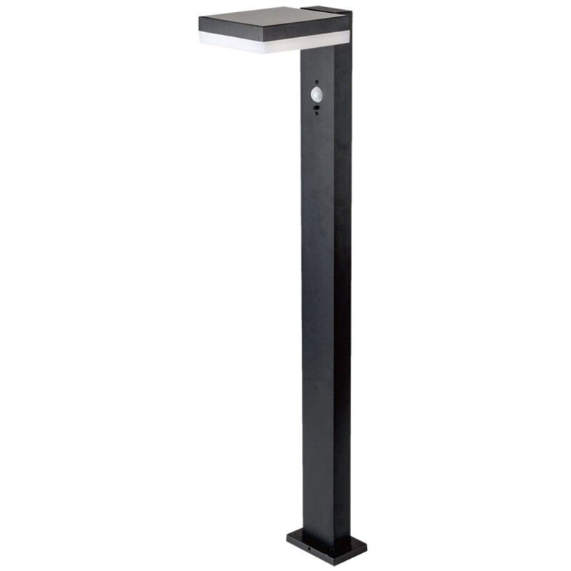 Lampadaire solaire led V-tac avec capteur pir 5,5 w Noir 155 x 299 x 155 mm Blanc chaud IP54 Lampadaire solaire led V-tac avec capteur pir 5,5 w Noir 155 x 299 x 155 mm Blanc chaud IP54
