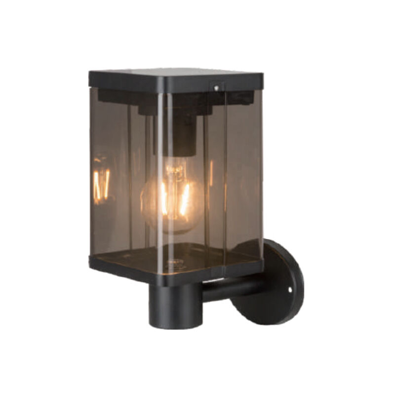 Lampe de jardin solaire led 2.5W avec détecteur de mouvement micro-ondes Montage mural Noir Couleur 3000K IP44