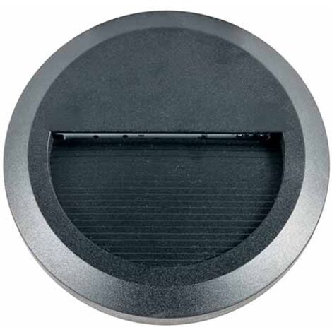 V-TAC VT-1142-B Lampada applique LED 2W parete segnapasso bianco caldo 3000K rotondo nero IP65 - SKU 1317