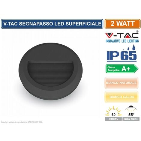 V-TAC - Faretti Led Segnapasso Tondo Cob 3w Ip20 Interno Luce Naturale  4500k Vt-1109rd 1208 - ePrice