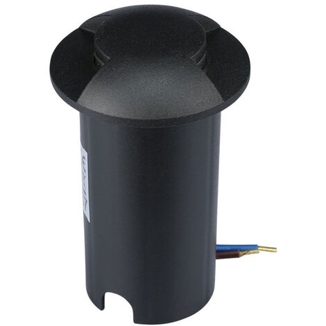 V-TAC VT-1161 1 W 2 Strahlen warmweiß 3000 K rund Aluminium schwarz IP67 begehbarer LED-Strahler - sku 211466
