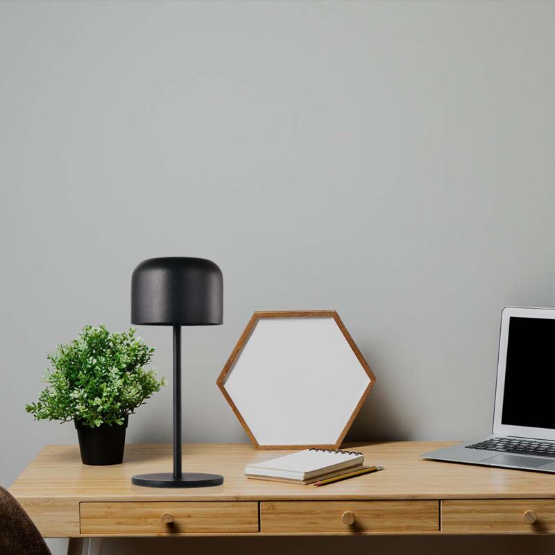V-tac - Rechargeable Table Lamps - IP54 - Black Body - 1.5 Watts - 150 Lumens - 2700K+5700K