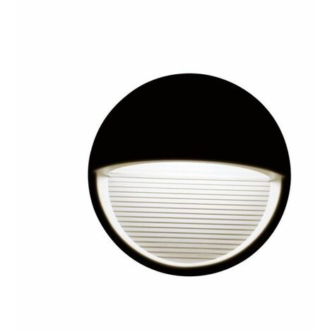 V-TAC VT-1182 3W LED Wandleuchte neutralweiß 4000K rund schwarz körper IP65 - SKU 1405