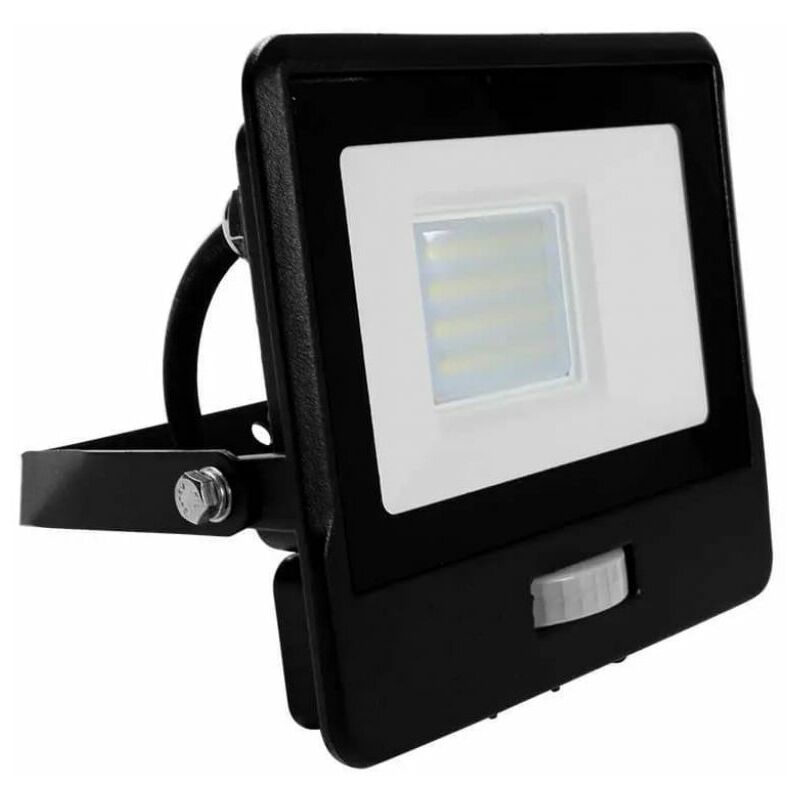 Image of V-tac - Fari Faro led Chip Samsung 20W con Sensore pir Cavo 1m Colore Nero 4000K IP65