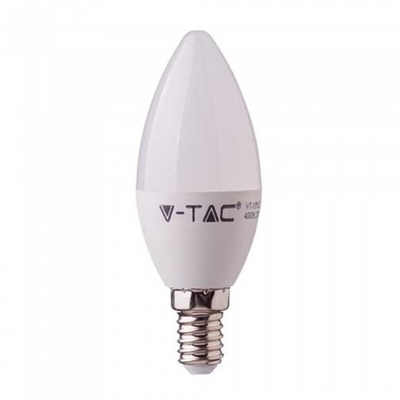 V-Tac VT-255 Ampoule LED chip samsung 4,5W E14 bougie blanc neutre 4000K - SKU 259
