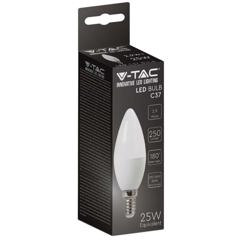Lampadina Led Attacco E14 Da 2,9w Candela Bianco Naturale V tac